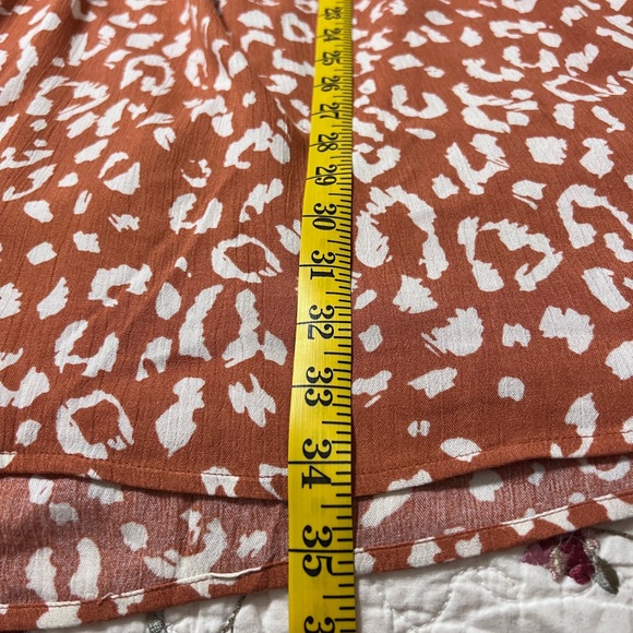 Andree Orange Leopard Print with Tassels Dress Size Large - Picture 10 of 10